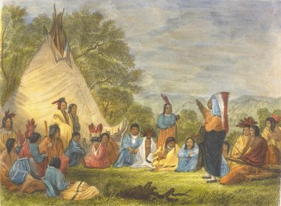 Conseil des Indiens, 1853 - Captain Seth Eastman